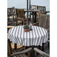 thumbnail image 2 of Outdoor Table Cloth with Umbrella Hole and Zipper, Navy Blue Striped Waterproof Round Tablecloth 54 Inch, Navy Blue White Stripes Farmhouse Washable Table Cover for Outside Party Patio Picnic, 2 of 8