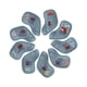 thumbnail image 5 of 9 fundas para cabezas de hierro de golf Strade Fareast Limited PU Gris azul, 5 of 8