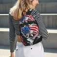 thumbnail image 5 of Lsque Largemouth Bass Fish in USA Pattern Canvas Daypack, Durable Backpack, High-quality Versatile Backpack,Vintage Compact Backpack-Medium, 5 of 6
