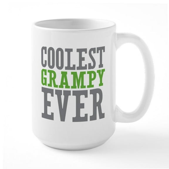CafePress - Coolest Grampy Large Mug - 15 oz Ceramic Large White Novelty Mug