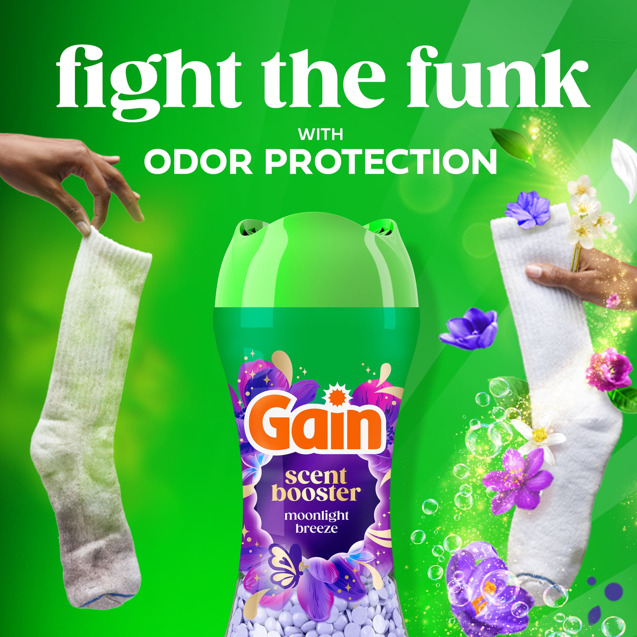 Gain In-Wash Laundry Scent Booster Beads, Moonlight Breeze Scent, 5.7 oz