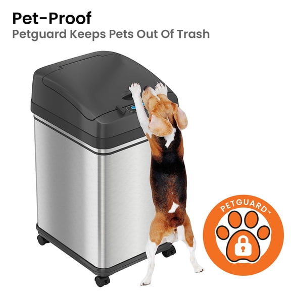 8 Gallon Dog-Proof Sensor Kitchen Trash Can with Lid and Odor Filter