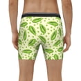 thumbnail image 4 of Salouo Green Peas Pattern Men's Boxer Briefs, Soft & Breathable Underwear Elastic Waistband Briefs for Men,1-Pack, 4 of 7