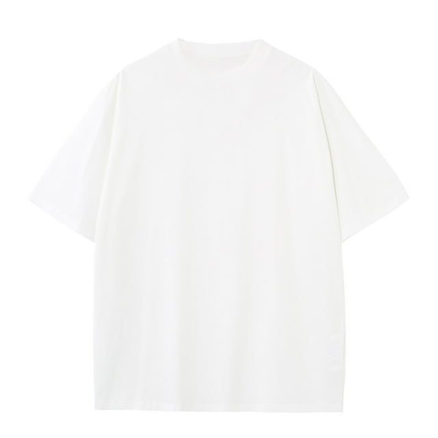 Summer Savings Clearance! Men's Short Sleeved T-shirt, Casual Solid Color Net Version Round Neck Lightweight T-shirt, Comfortable and Breathable Summer Top for Everyday Use