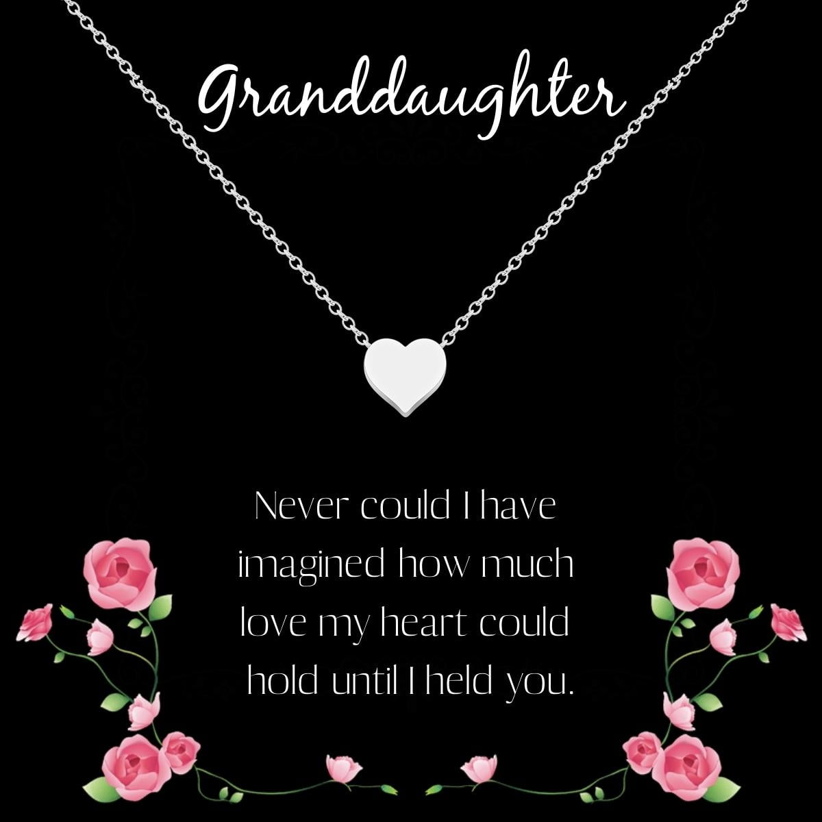 Download Sheridanstar Granddaughter Valentines Day Jewelry Heart Necklace For Girls Little Girls Teens Gift From Grandma Grandpa Never Could I Have Imagined How Much Love Silver Walmart Com Walmart Com