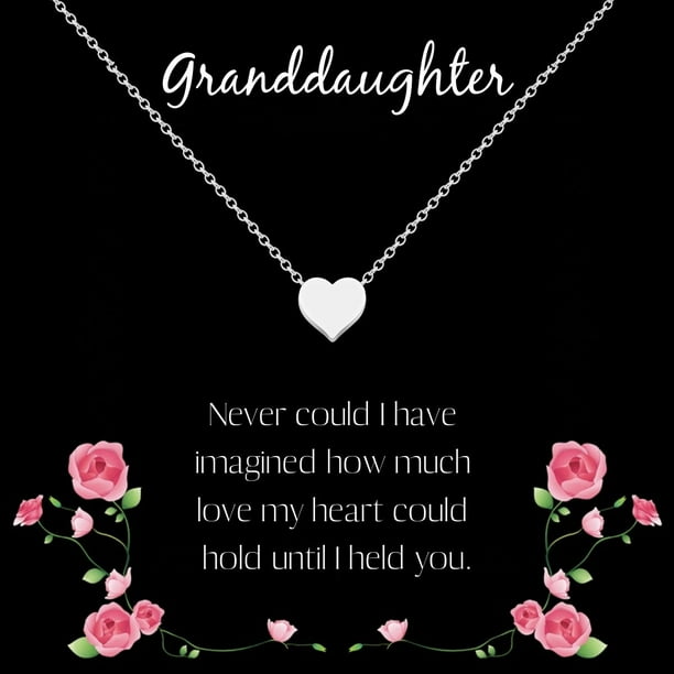 Download Sheridanstar Granddaughter Valentines Day Jewelry Heart Necklace For Girls Little Girls Teens Gift From Grandma Grandpa Never Could I Have Imagined How Much Love Silver Walmart Com Walmart Com