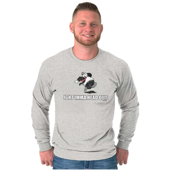 Ight Imma Head Out Hilarious Wimpy Long Sleeve TShirt Men Women Brisco Brands S