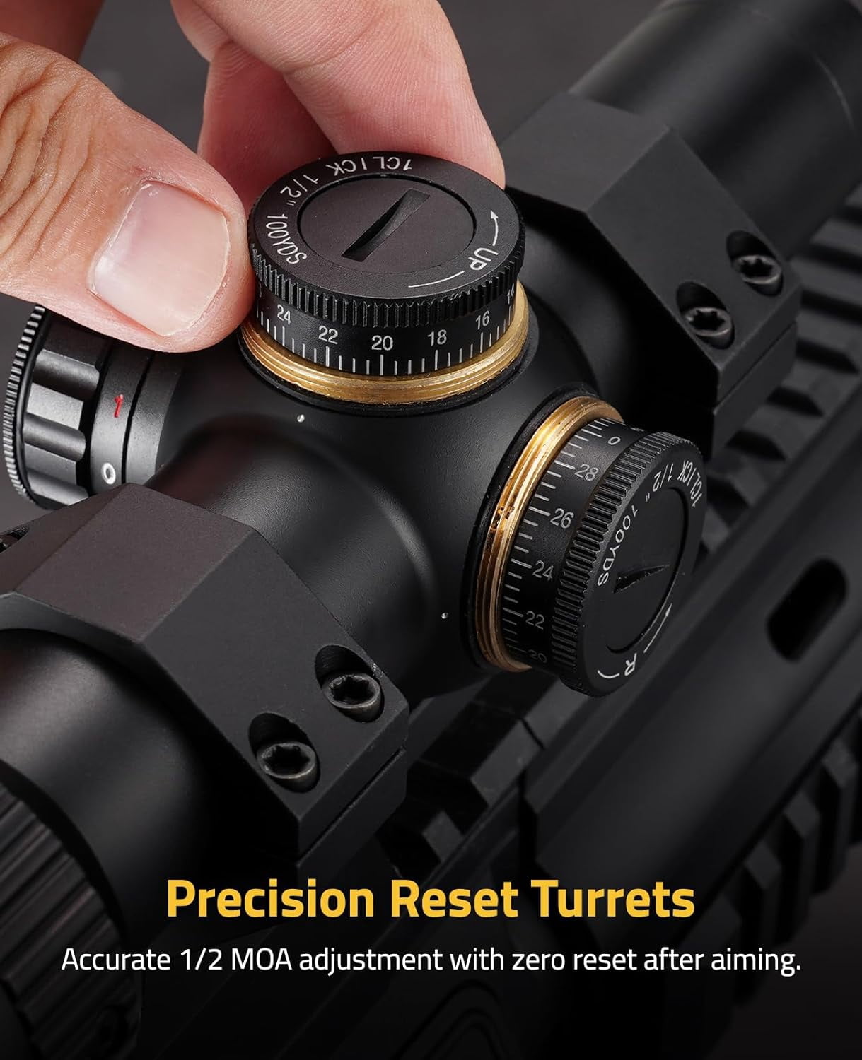 CVLIFE 1-6x24 LPVO Scope with 30mm Cantilever Mount ,Second Focal Plane Scopes with Zero Reset