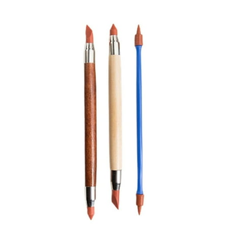 

3pcs Double Head Clay Color Shapers Multi-Functional Pottery Tools For Clay Projects Soft Pastels Oil Painting Masking Fluid Sculpting Pan Pastel Charcoal Graphite