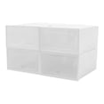 thumbnail image 3 of Shoe Storage Plastic Box 20 x Transparent Shoe Box Shoe Storage Box Set for Small Equipment, Magazines, Books, Shoes, 3 of 25