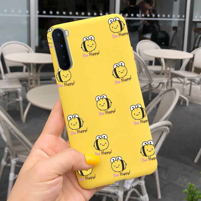 For Phone Case OnePlus Nord Cover Soft Silicone Leopard Flower Butterfly Painted Candy TPU Case For One Plus Nord 1 + Nord Coque bee-C06 For OnePlus Nord