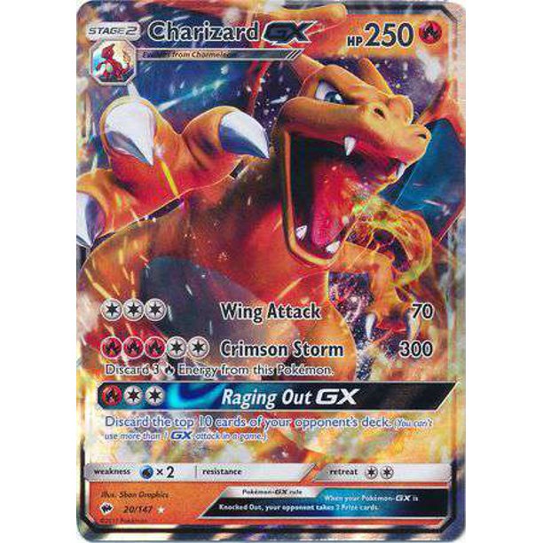 Pokemon Burning Shadows Charizard-GX #20 - Walmart.com - Walmart.com