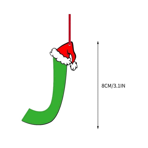 Letras acrílicas navideñas, adornos navideños con letras, decoraciones acrílicas, adornos colgantes para el árbol de Navidad.