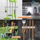 thumbnail image 5 of Soporte para escobas, colgador de trapeadores, montaje en pared, de metal, sistema de almacenamiento para garaje, organizador de herramientas de cocina y jardín (4 estantes con 5 ganchos, plateado), 5 of 6