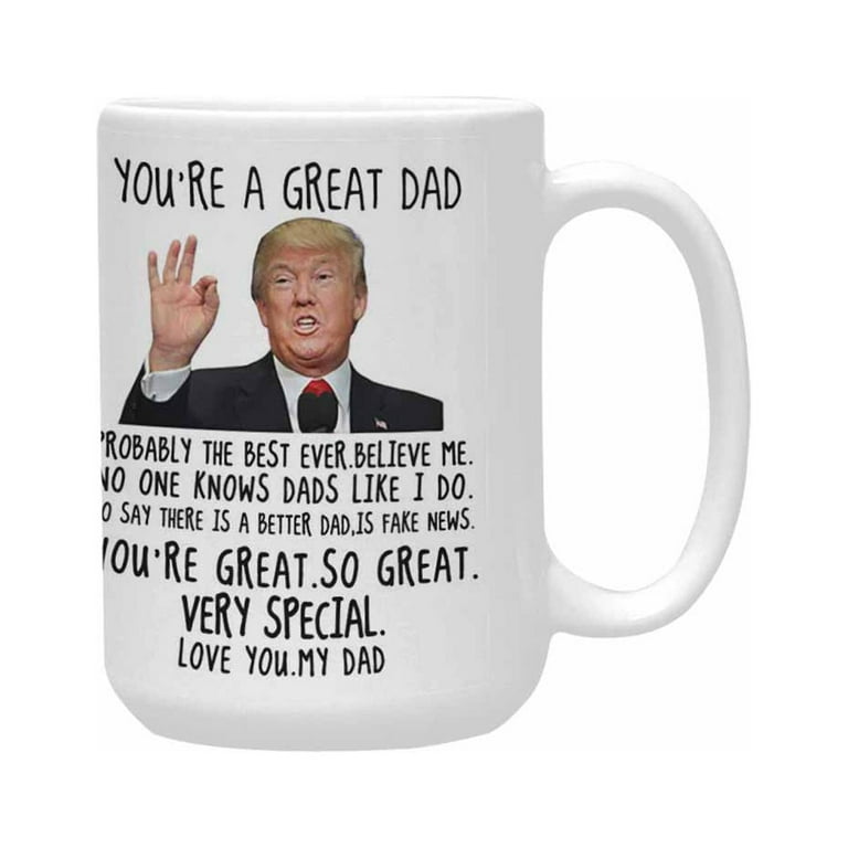 Best Dad Ever Great Dad Trump Fathers Day Gift Stainless Steel Tumbler