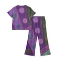 thumbnail image 3 of Abcomgle Girls Summer Outfits 7-8 Boho Short Sleeve Tee Top and Wide Leg Pants Set Cute Preppy Girls Lounge Set,11-12 Years, 3 of 4