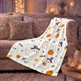 thumbnail image 6 of Cute decorative motif Pumpkin autumn celebration, Warm Flannel Blanket for Living Room and Reading Nook, Festive autumn celebration Scene, Art Lovers autumn celebration Gift, Festive Home Decor, 6 of 9