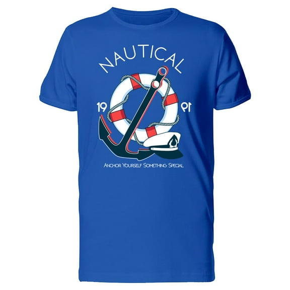 Smartprints Mens Graphic Tee - Anchor Yourself, Nautical - Regular Fit 100% Cotton