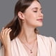 thumbnail image 3 of 2 piezas de un juego de pendientes delicados, joyas elegantes, collar de personalidad, pendientes, granate, collar de cerezas, pendientes de cristal simples para mujer (collar y aretes), 3 of 4