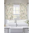 thumbnail image 5 of Spring Flowers Sheer Curtains 45 Inch Length 2 Panels Set Window Treatments, Yellow Pink Floral Leaves Vintage Country Plants Rod Pocket Semi Curtains for Living Room/Bedroom/Kitchen, 104"W x 45"L, 5 of 7