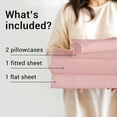 thumbnail image 3 of Hitime 4PC Bamboo King Sheet Set, Deep Pocket Fit 16", Breathable Super Soft Luxury Hotel Style Home Decor King Size Sheet Set, Gift for Women, Men - 2 Pillowcases, 1 Flat Sheet, 1 Fitted Sheet, 3 of 9