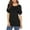 Black, variant on Palato Womens Plus Size Tops,Fashion Women Casual Round Neck Pullovers Short Sleeve Blouse T-Shirt Tops