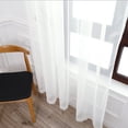 thumbnail image 6 of FUEENIRVA White Sheer Window Tulle, Sunlight Filtering, Modern Decor 2Pcs, 6 of 6