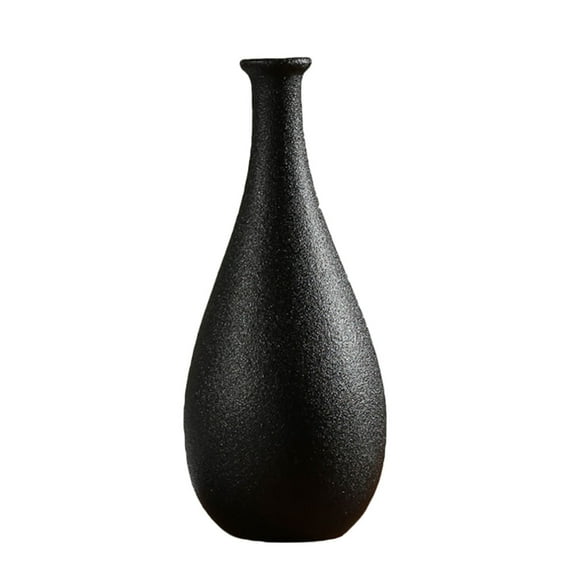 Black Vases for Flowers Household Craft Ornament Artistic