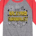 thumbnail image 3 of Instant Message - Backyard Survivalist - Toddler & Youth Raglan Graphic T-Shirt, 3 of 7