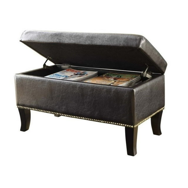 Convenience Concepts Designs4Comfort Ottoman Winslow en Cuir Synthétique Espresso