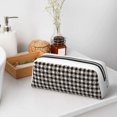 thumbnail image 7 of Uemuo Black Plaid Heart Printed Leather Pencil Case, Pencil Pouch, Portable Pencil Bag, Pen Case for& Office, 7 of 7