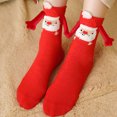 thumbnail image 2 of Luxalzxs Christmas Holding Hands Socks Magnetic Hand in Hand Socks Red Cotton Christmas Socks Funny Xmas Gifts, 2 of 2