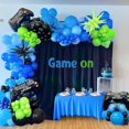 thumbnail image 1 of SINGOMON Video Game Birthday Decorations Green Blue Black Balloon Arch Kit Blue Balloon Garland Kit Game Controller Balloons Explosive Star Balloons for Boys Birthday Decorations, 1 of 6