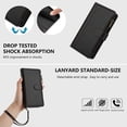 thumbnail image 3 of Premium Leather Zipper Pocket Wallet Case for Samsung Galaxy A52 4G/5G with 9 Card Slots and Removable Wristlet, 3 of 5