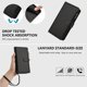 thumbnail image 3 of Premium Leather Zipper Pocket Wallet Case for Samsung Galaxy A52 4G/5G with 9 Card Slots and Removable Wristlet, 3 of 5