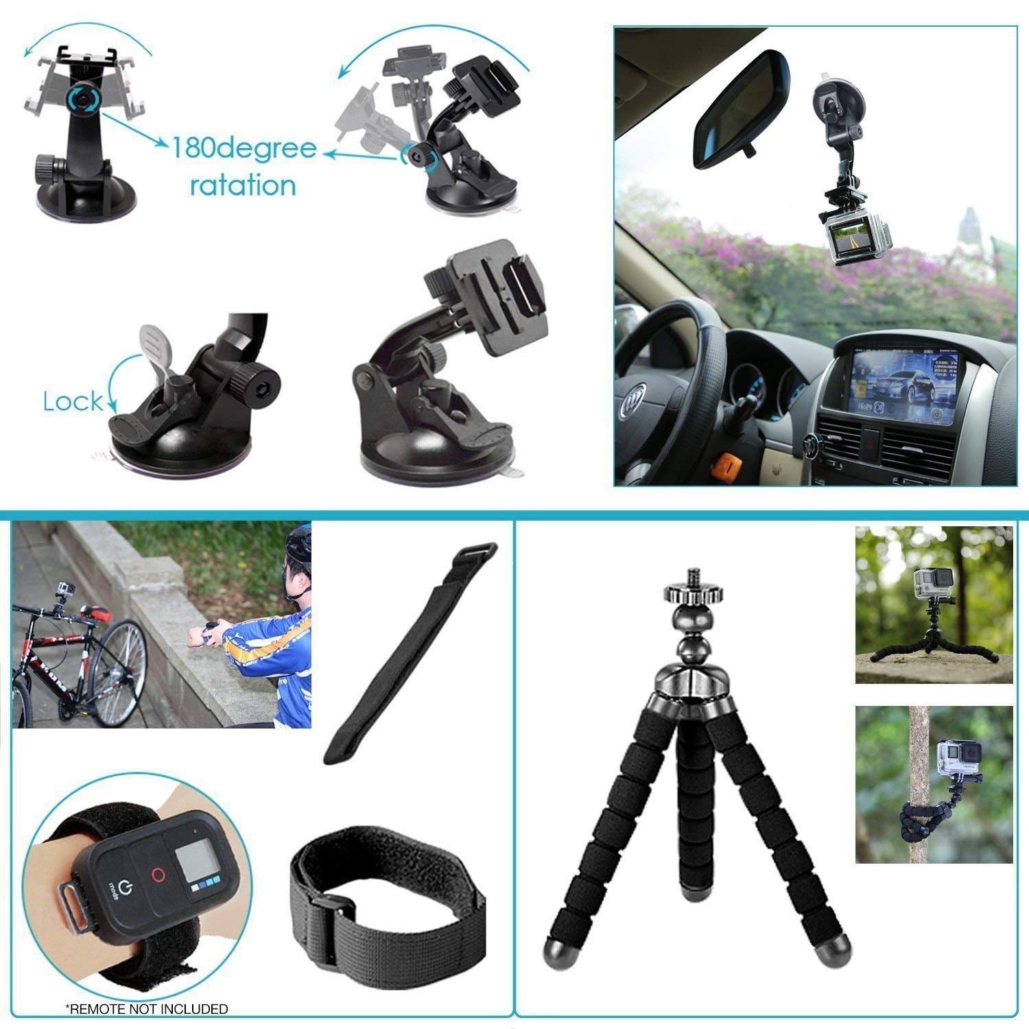 GoPro HERO 13 Black Waterproof Action Camera, 5.3K HDR Video, 27MP, with 2x 128GB Card & 50 Piece Accessory Kit, Black