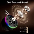 thumbnail image 3 of Altavoz de Ducha Bluetooth Impermeable, Minialtavoz de Ducha Bluetooth con Ventosa, Radio de Ducha Inalámbrica con Luces RGB., 3 of 5