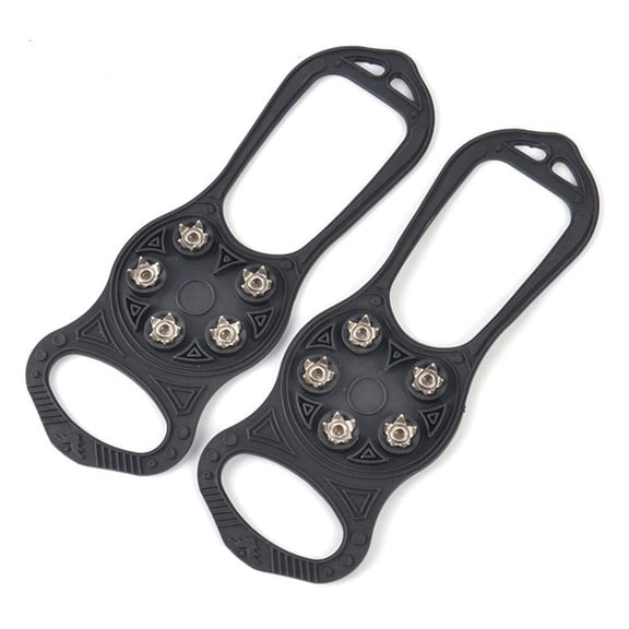 Universal Non-Slip Gripper Spikes, 2025 New Silicone Ice Cleats, Stainless Steel Spikes, Portable Winter Traction Grips for Winter Hiking, Skiing, Mountaineering