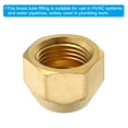 thumbnail image 4 of Uxcell 3/8" Brass Flare Cap, 5/8-18UNF Female Thread 2Pcs SAE Flare Pipe Fitting, 4 of 6