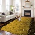 thumbnail image 2 of Yellow Geometric Area Rugs 5'x8', Washable Small Throw Rugs for Classroom Bedroom, Modern Abstract Art Ombre Indoor Outdoor Rug Non-Slip Low Pile Carpet Runner Reversible Floor Mats, 2 of 8
