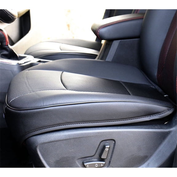 PU Leather Car Seat Cover Protector Black Front Chair Cushion US Stock