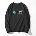 thumbnail image 3 of Charella Long Sleeve Shirts for Women Dragonfly Funny Graphic Tee Tops Casual Loose Crew Neck Printed Tshirts (Black, XL), 3 of 4