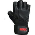 thumbnail image 6 of MRX Weight Lifting Leather Gloves With Long Wrist Strap for Better Wrist Support in Leather Black Medium, 6 of 6