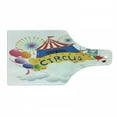 thumbnail image 1 of Circus Cutting Board, Illustration of a Circus Above the Clouds Entertainer Comedian Show Print, Decorative Tempered Glass Cutting and Serving Board, Wine Bottle Shape, Multicolor, by Ambesonne, 1 of 1