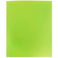 thumbnail image 4 of JAM Paper Heavy Duty Plastic 2 Pocket School Folders, Lime Green, 3/Pack, 4 of 4
