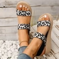 thumbnail image 6 of XIMIN Women's Wedge Orthopedic Sandals Leopard Print Summer Open Toe Ankle Strap Wedge Platform Retro Casual Summer Sandals Fashionable Beach Gladiator Sandals, 6 of 6