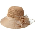 thumbnail image 2 of CoCopeaunts Sun Straw Hat for Women Stylish UV Protection Straw Fishermen Hats Cute Bow Wide Brim Pakable Beach Travel Commute Vacation, 2 of 8