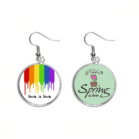 love is love lgbt rainbow color decoration dangle season sp earring jewelry
