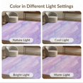 thumbnail image 7 of ODIKA 3'x5' Washable Throw Rug Stain Resistant, Low Profile, Non-Slip Dreamy Cloud Motif Circle Design Featuring Celestial Sparkles for Entryway, Kitchen, Mudroom, 7 of 7