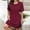 Red, variant on Kmdttou Women's Short Sleeve Loose Plain Dresses Women's Summer Oversized Loose Round Neck Short Sleeved Tie Printed Dress